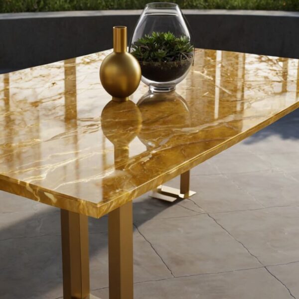 Gold Onyx Outdoor Table