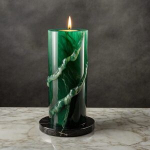 Green Onyx Candle Holders