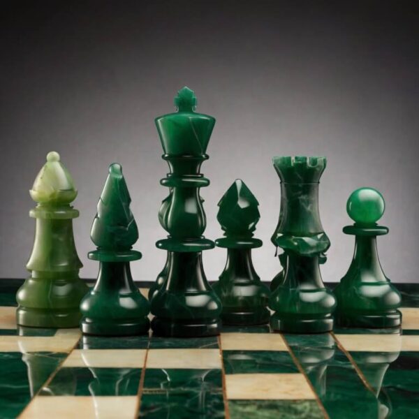 Green Onyx Chess Set