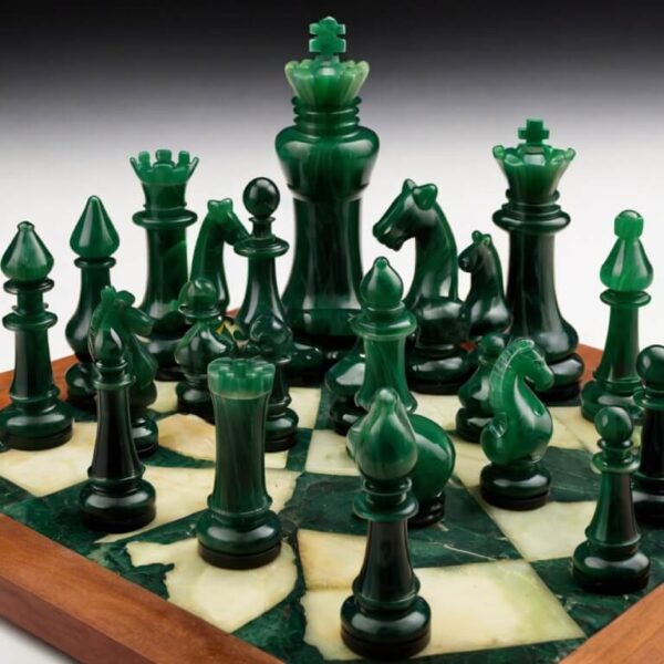 Green Onyx Chess Set - Image 4