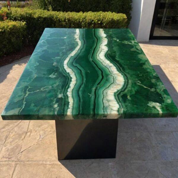 Green Onyx Outdoor Table - Image 3