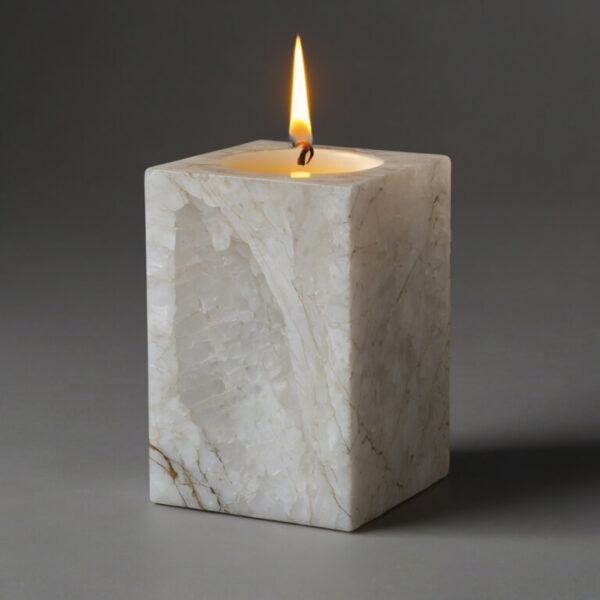 Hanstone White Quartz Candle Holders - Image 3