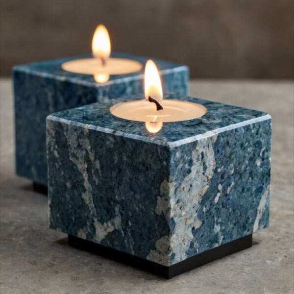 Himalayan Blue Granite Candle Holders - Image 2