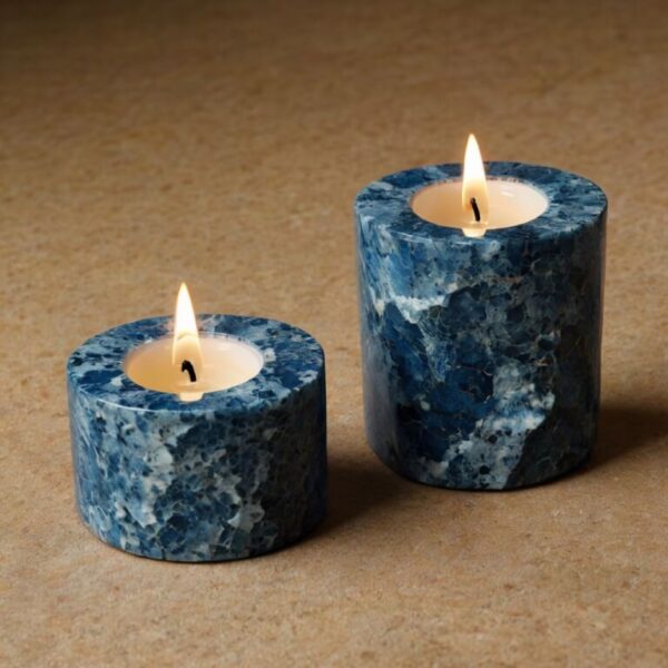 Himalayan Blue Granite Candle Holders - Image 4