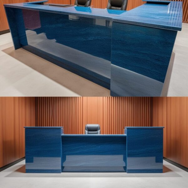 Himalayan Blue Granite Reception Desk
