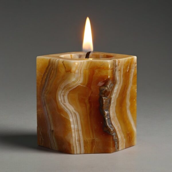 Honey Onyx Candle Holders