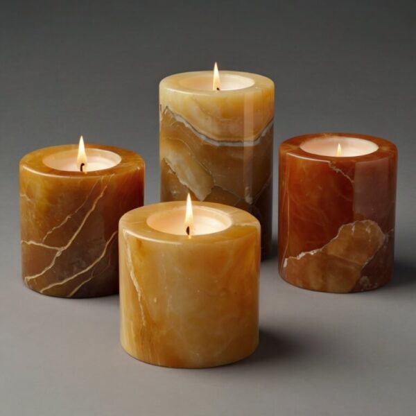 Honey Onyx Candle Holders - Image 3