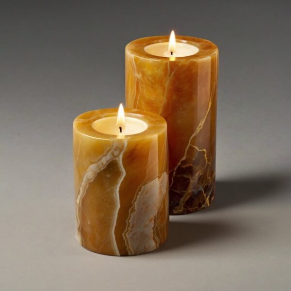 Honey Onyx Candle Holders - Image 4