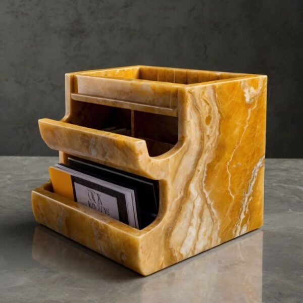 Honey Onyx Desk Organizer - Image 4
