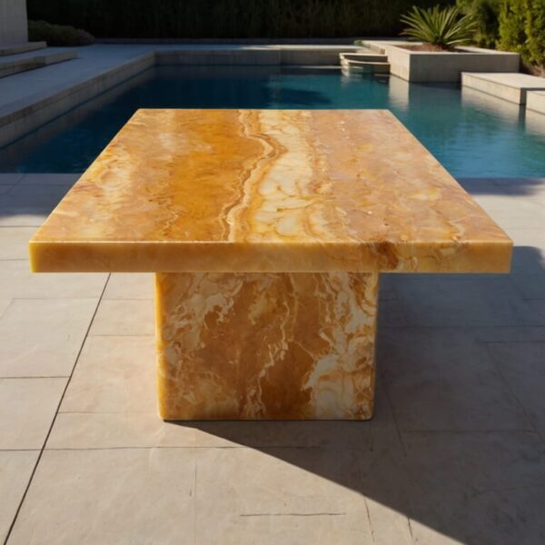 Honey Onyx Outdoor Table