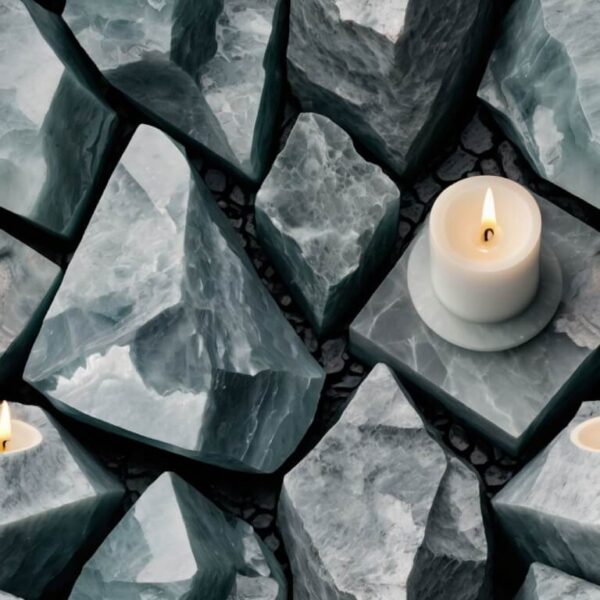 Iceberg Quartzite Candle Holders - Image 3