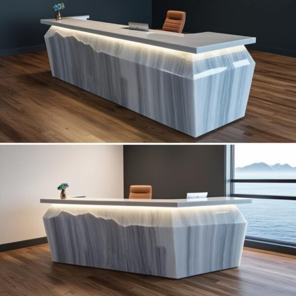 Iceberg Quartzite Reception Desk