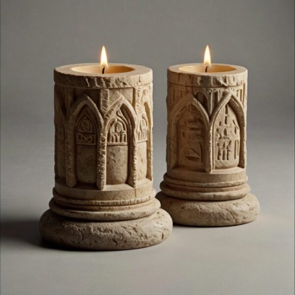 Jerusalem Stone Candle Holders - Image 2