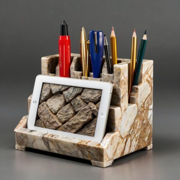 Jerusalem Stone Desk Organizer - Image 2