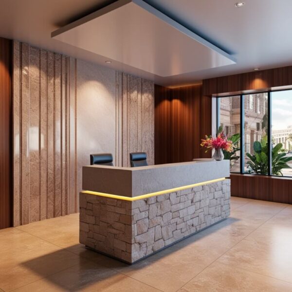 Jerusalem Stone Reception Desk