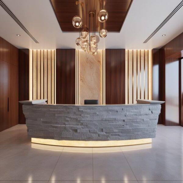 Jerusalem Stone Reception Desk - Image 2