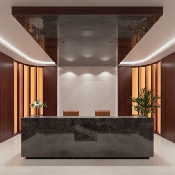 Jerusalem Stone Reception Desk - Image 3