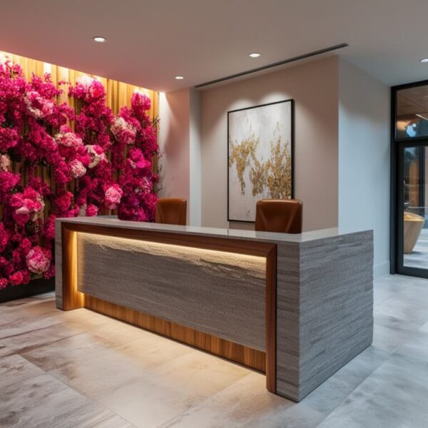 Jerusalem Stone Reception Desk - Image 4