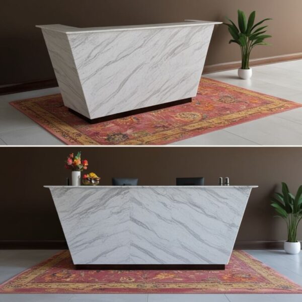 Kashmir White Granite Reception Desk