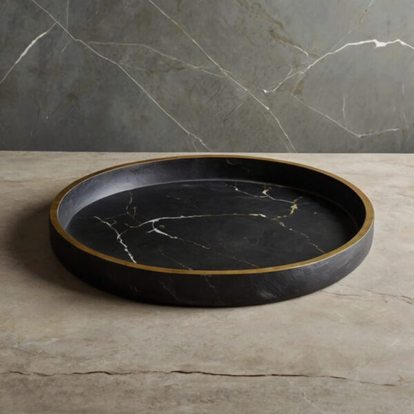 Large Black Decorative Tray - Image 4