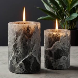 Lava Quartz Candle Holders
