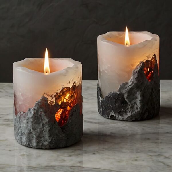 Lava Quartz Candle Holders - Image 3