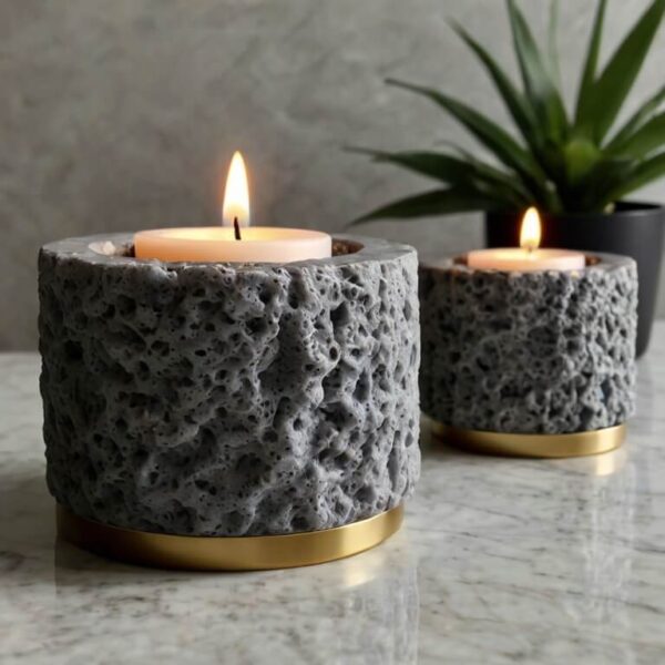 Lava Quartz Candle Holders - Image 4