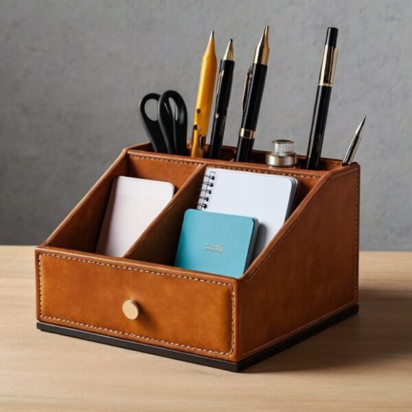 Leather Desk Organizer - Image 3
