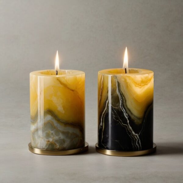 Lemon Onyx Candle Holders