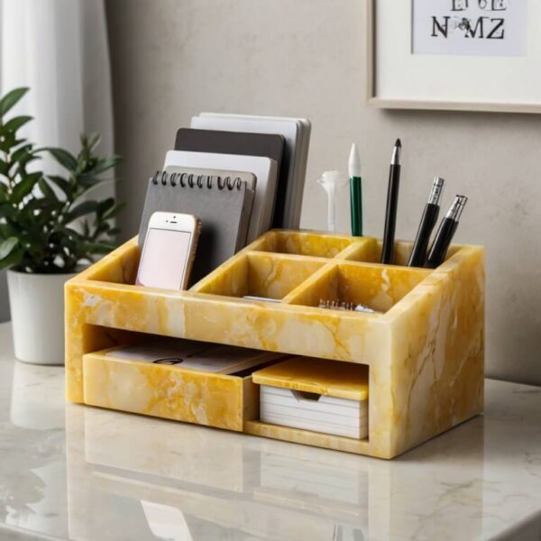 Lemon Onyx Desk Organizer