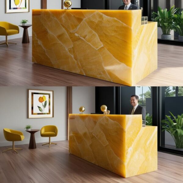 Lemon Onyx Reception Desk - Image 2
