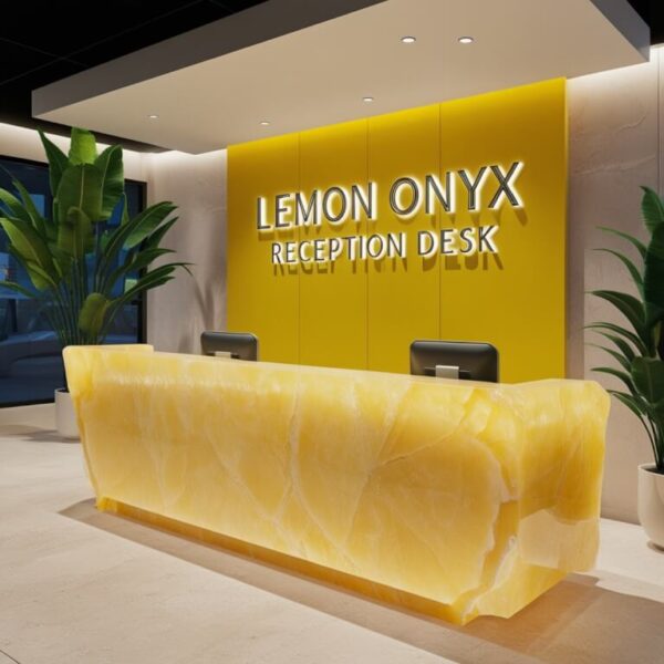 Lemon Onyx Reception Desk - Image 3