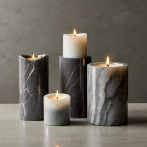 Lg Viatera Minuet Quartz Candle Holders