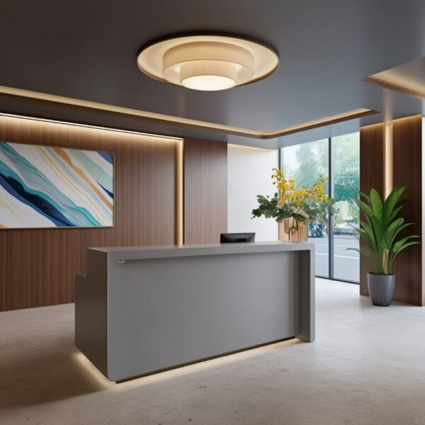 Lg Viatera Minuet Quartz Reception Desk