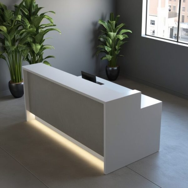 Lg Viatera Minuet Quartz Reception Desk - Image 3
