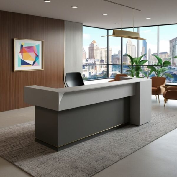 Lg Viatera Minuet Quartz Reception Desk - Image 4