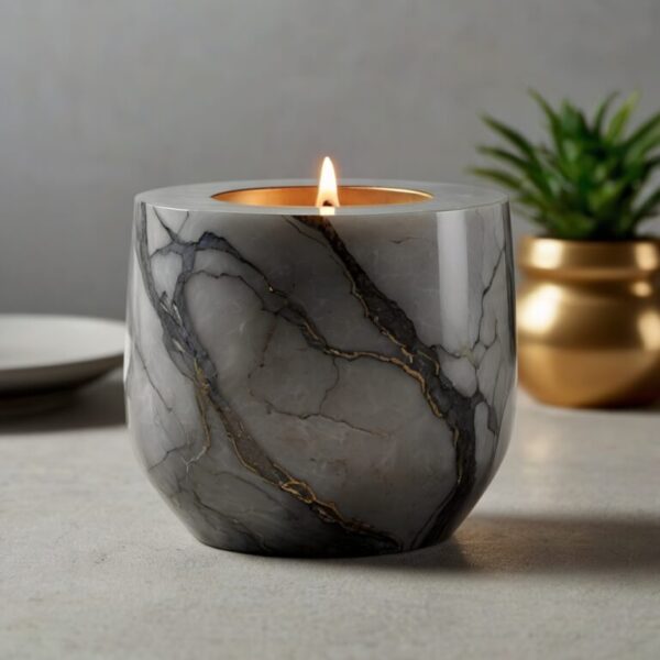 Lg Viatera Montclair Quartz Candle Holders - Image 2