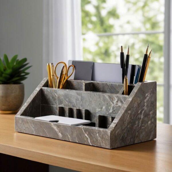 Lg Viatera Sable Quartz Desk Organizer