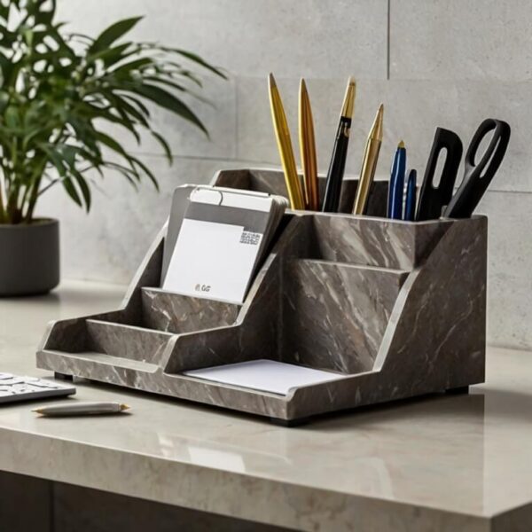 Lg Viatera Sable Quartz Desk Organizer - Image 2