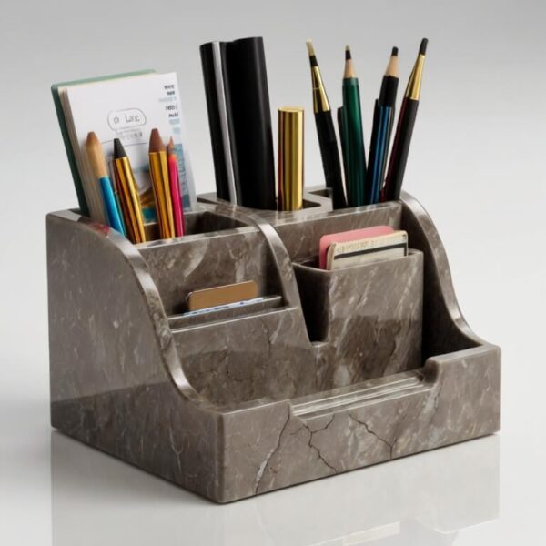 Lg Viatera Sable Quartz Desk Organizer - Image 3