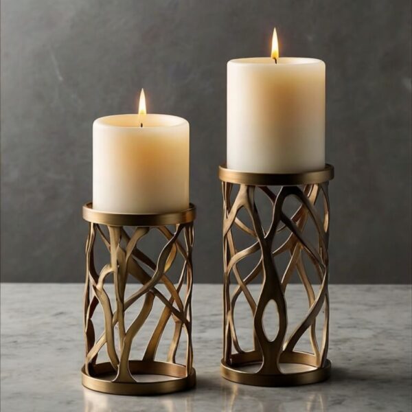 Metal Candle Holders - Image 3