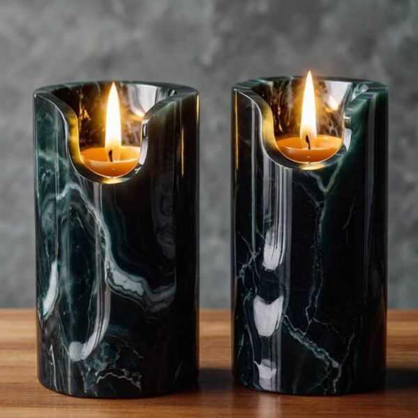 Midnight Onyx Candle Holders - Image 2