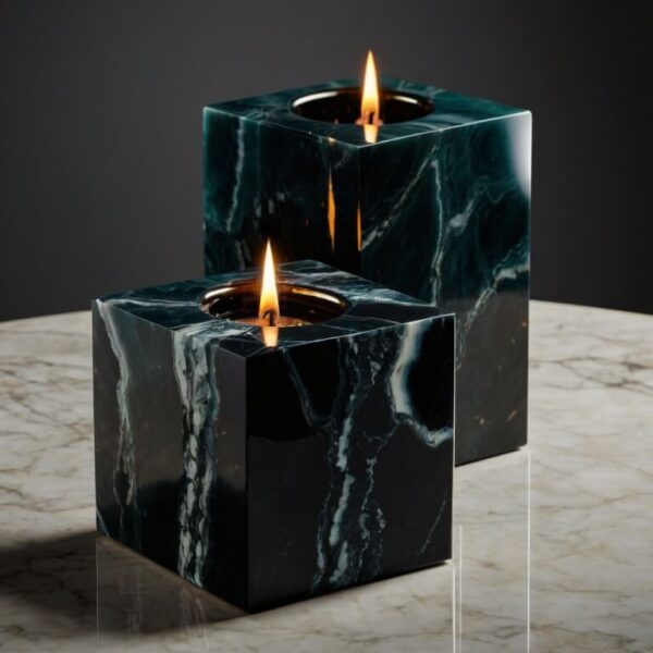 Midnight Onyx Candle Holders - Image 3