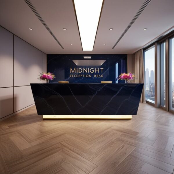 Midnight Onyx Reception Desk - Image 3