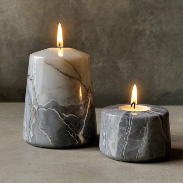 Mont Blanc Quartzite Candle Holders - Image 2