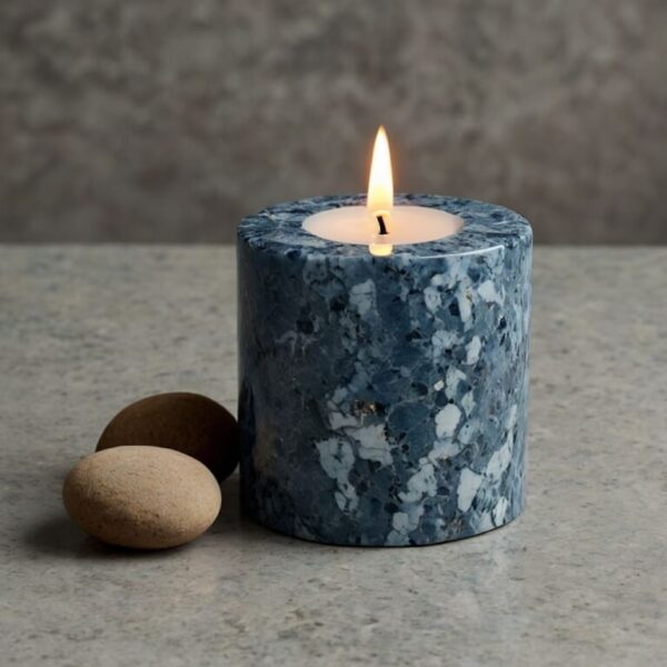 Montauk Blue Granite Candle Holders - Image 3