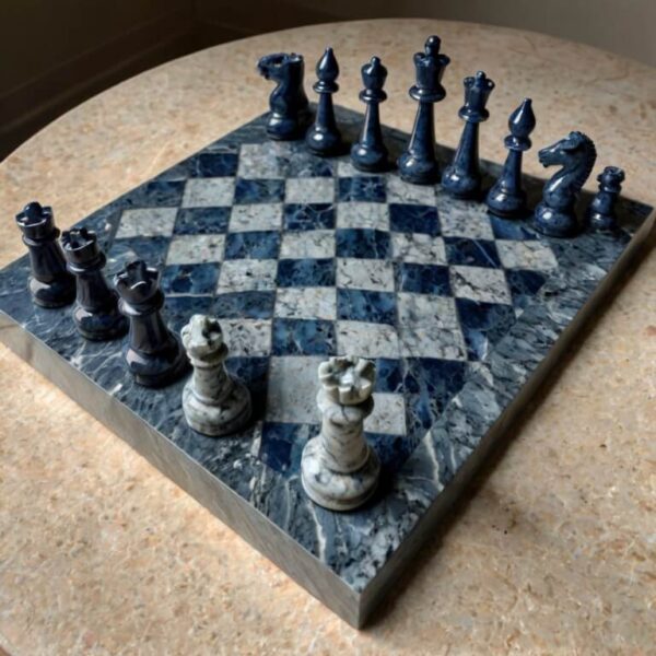 Montauk Blue Granite Chess Set - Image 3