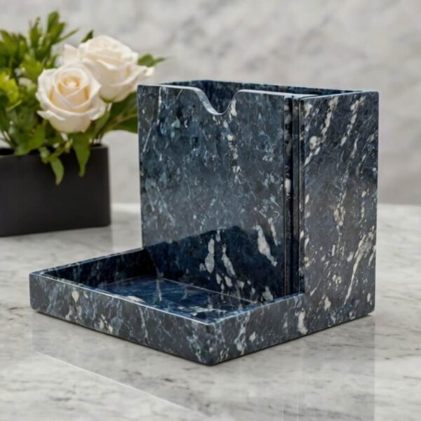 Montauk Blue Granite Desk Organizer