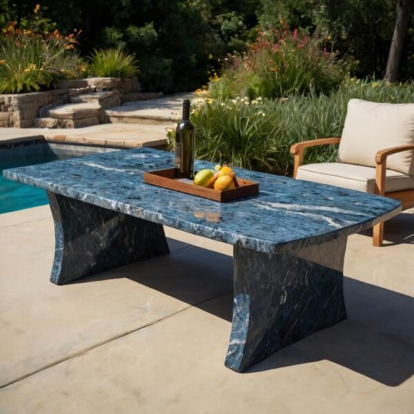Montauk Blue Granite Outdoor Table