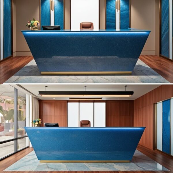 Montauk Blue Granite Reception Desk